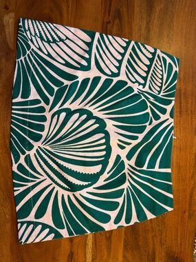 DOUBLE A Green + Pink Tropical Print Mini Skirt Size Small